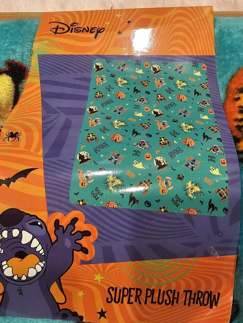 Stitch Halloween Blanket Trick or Treat Boo Throw Haunted Pumpkins Mummy Cats
